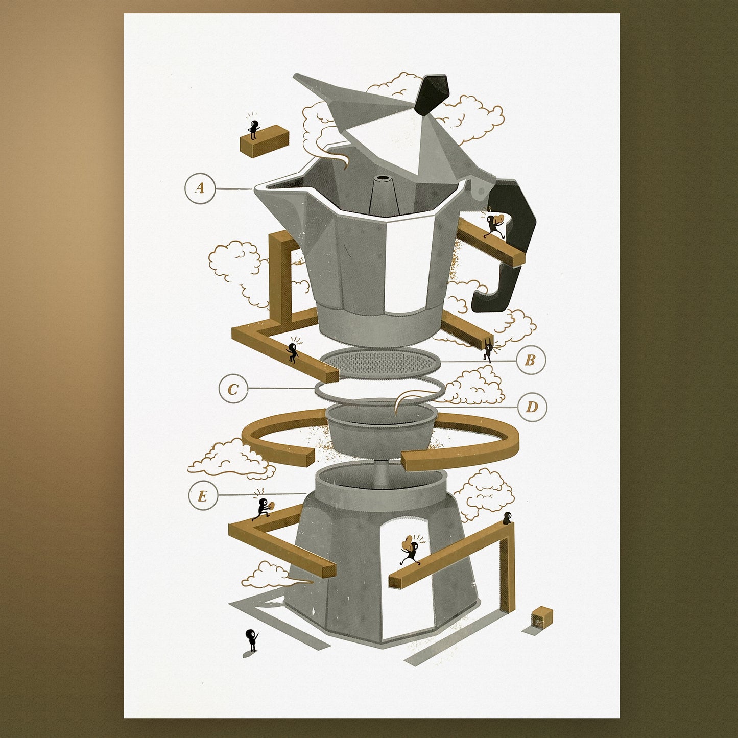 Mocha Pot - Coffee Print