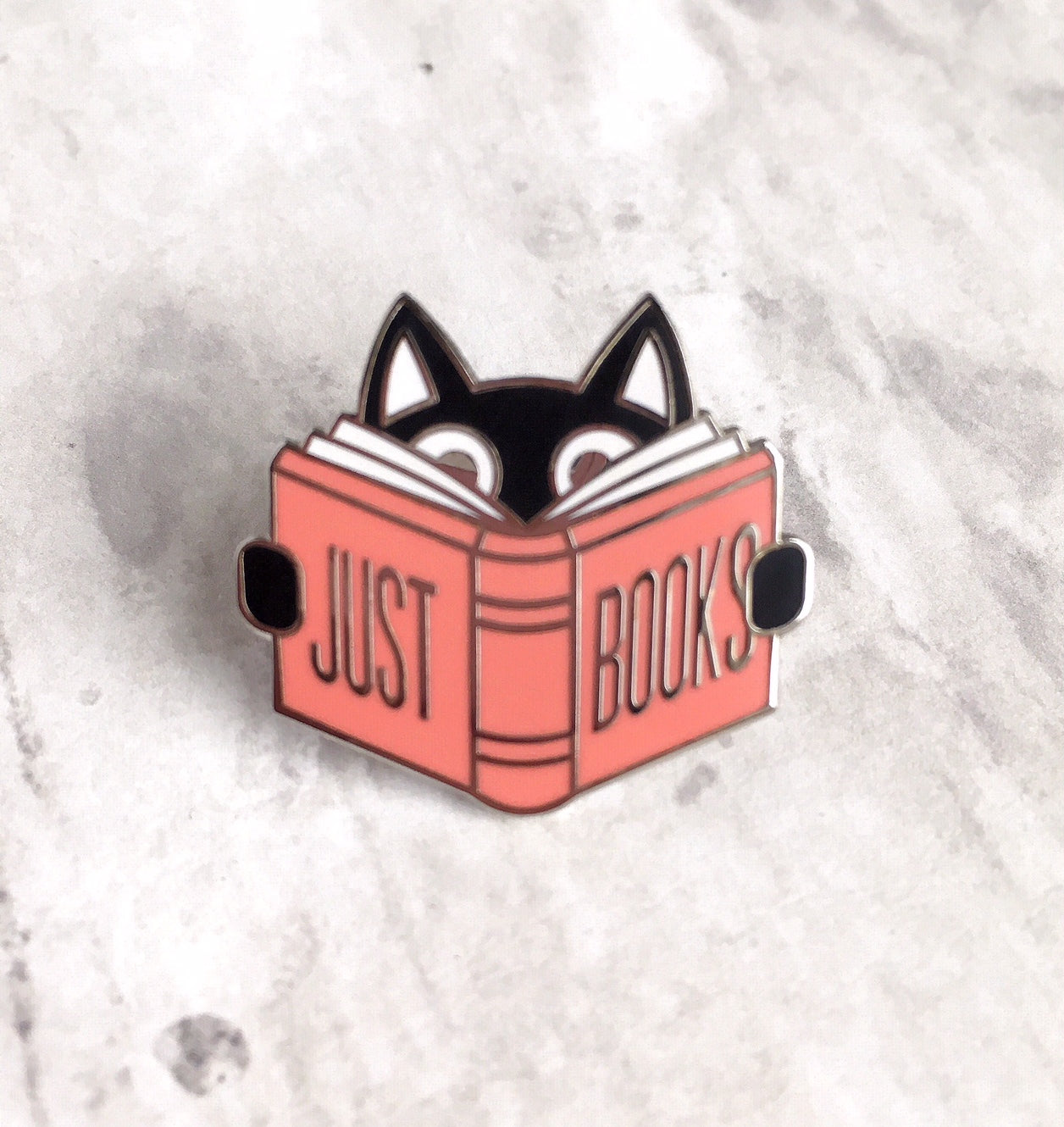 Book Cat Pin Badge