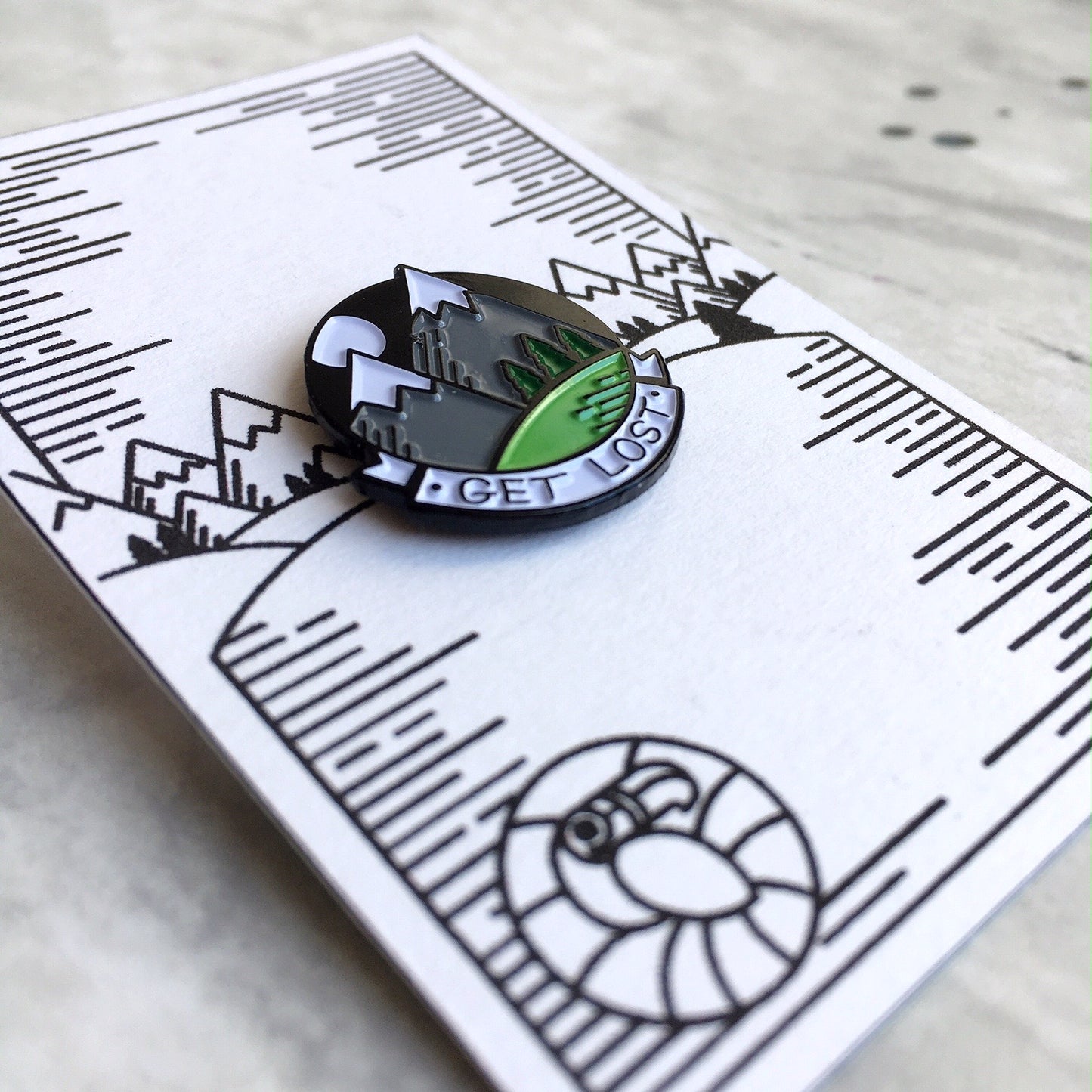 Get Lost Enamel Pin Badge