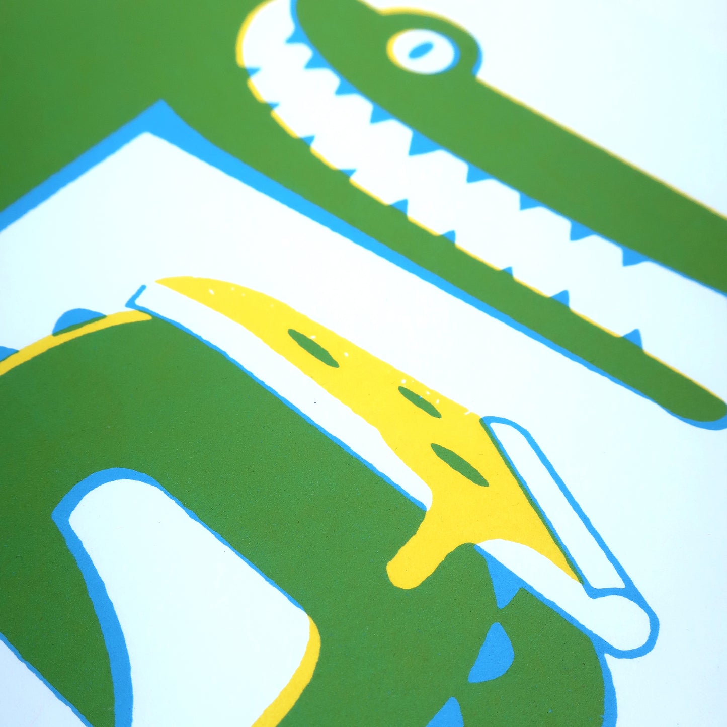 Crocodile Pizza A4 Screen Print