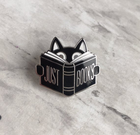 Book Cat Pin Badge