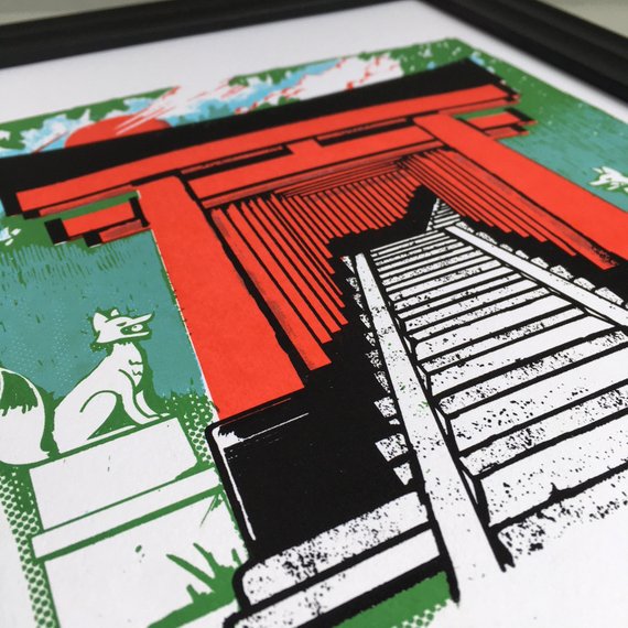 Fushimi Inari Shrine A4 Screen Print