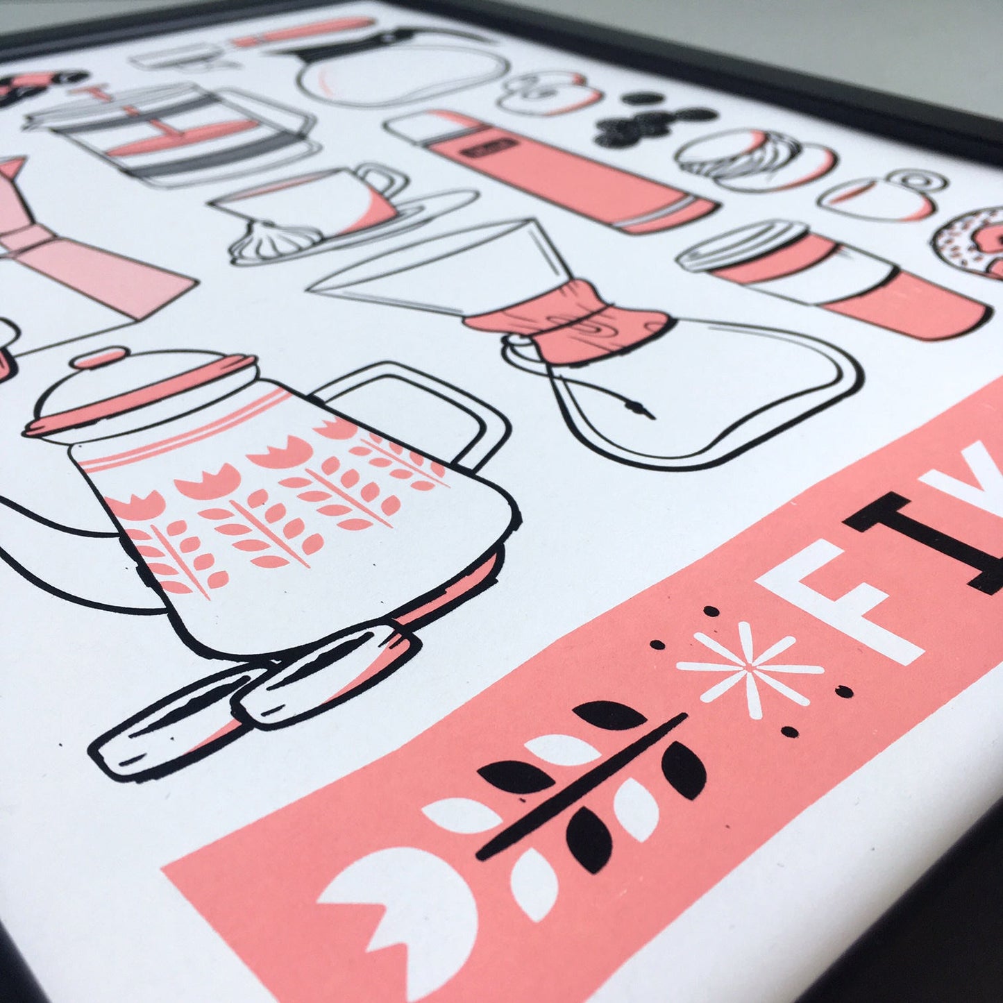 Fika Coffee A3 Screen Print