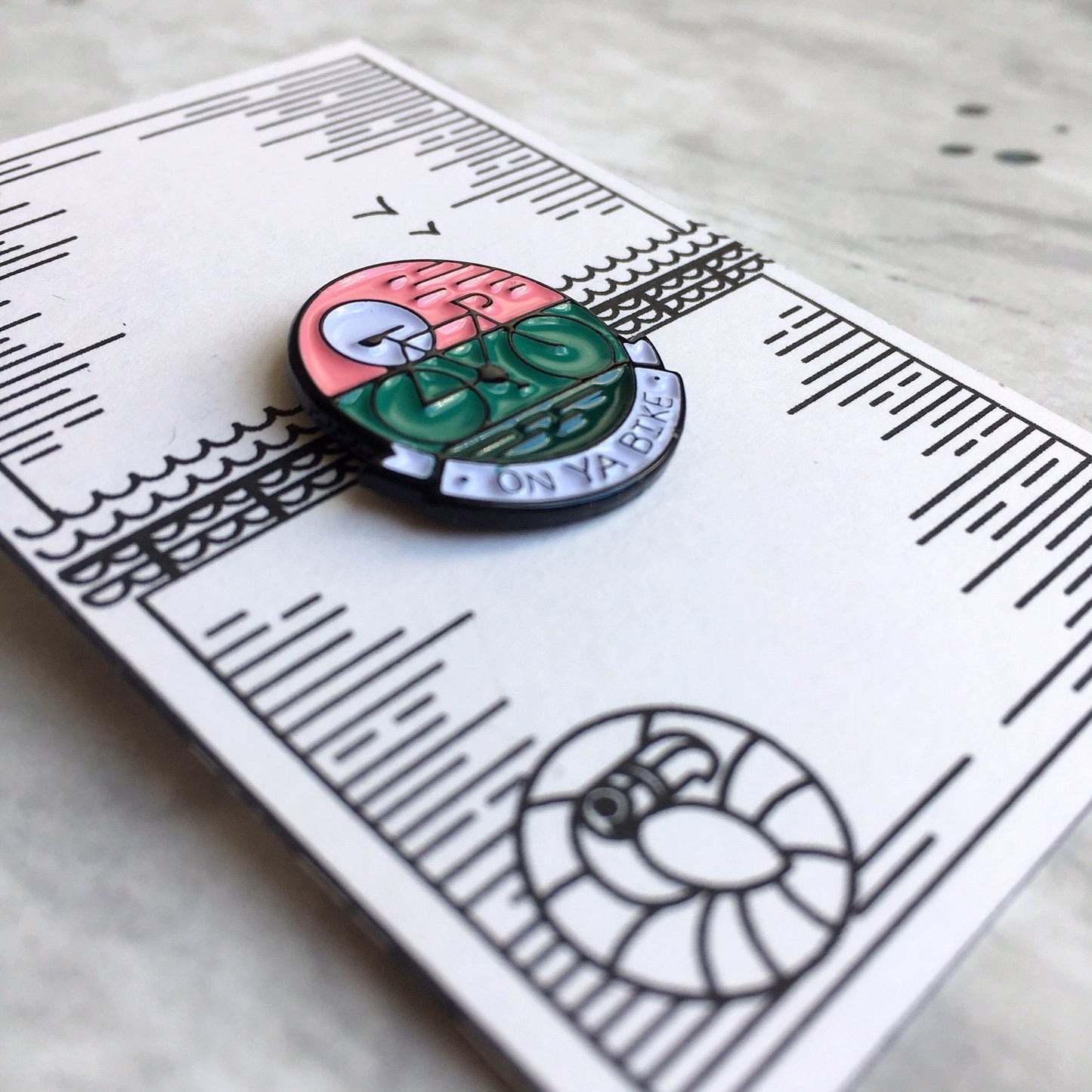 On Ya Bike Pin Badge