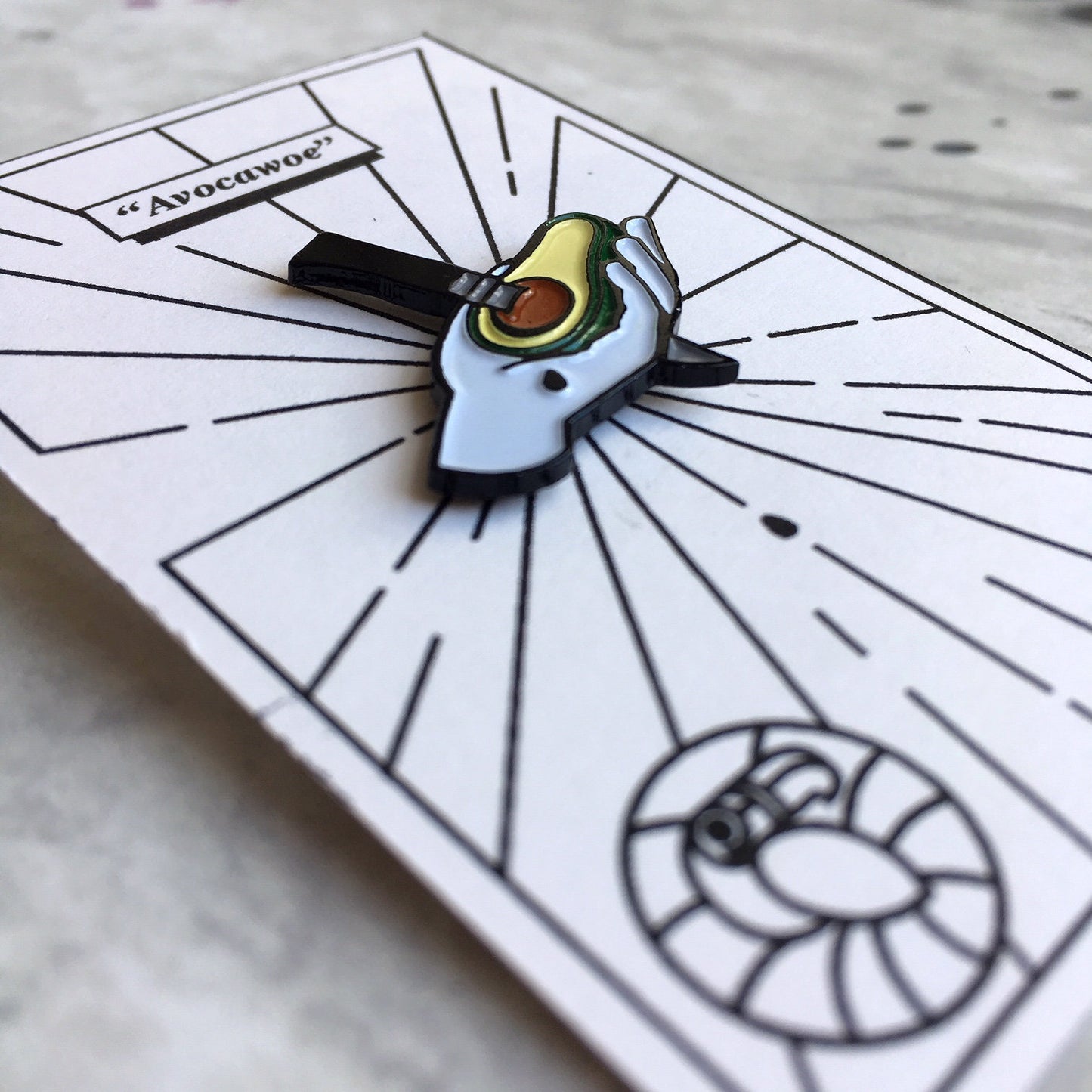Avocado Enamel Pin Badge