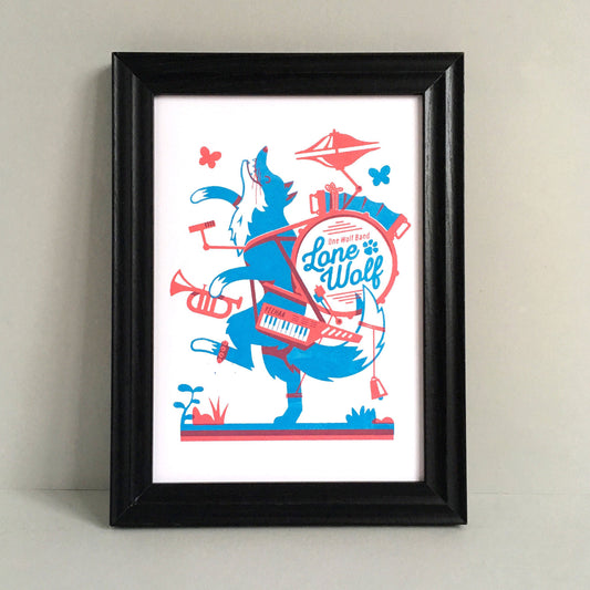 Lone Wolf A4 Screen Print