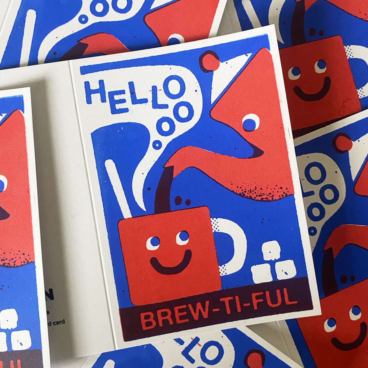 Hello Brew-ti-ful - Tea Coffee Greetings Card