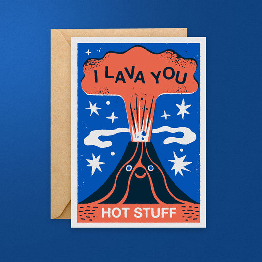 I Lava You - Volcano Card