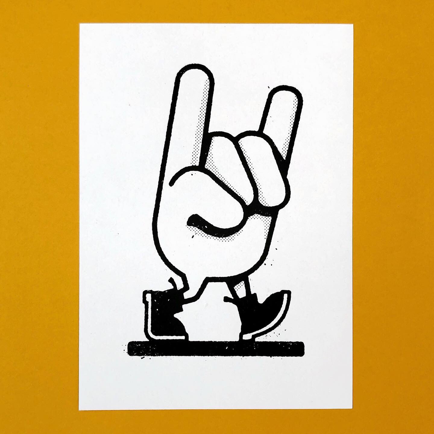 Rock On A4 Screen Print