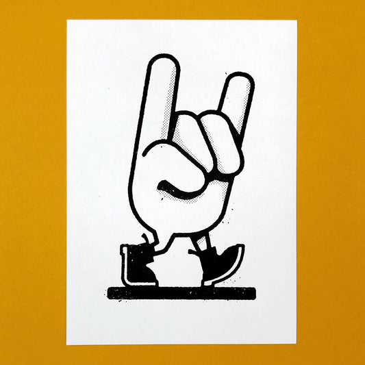 Rock On A4 Screen Print