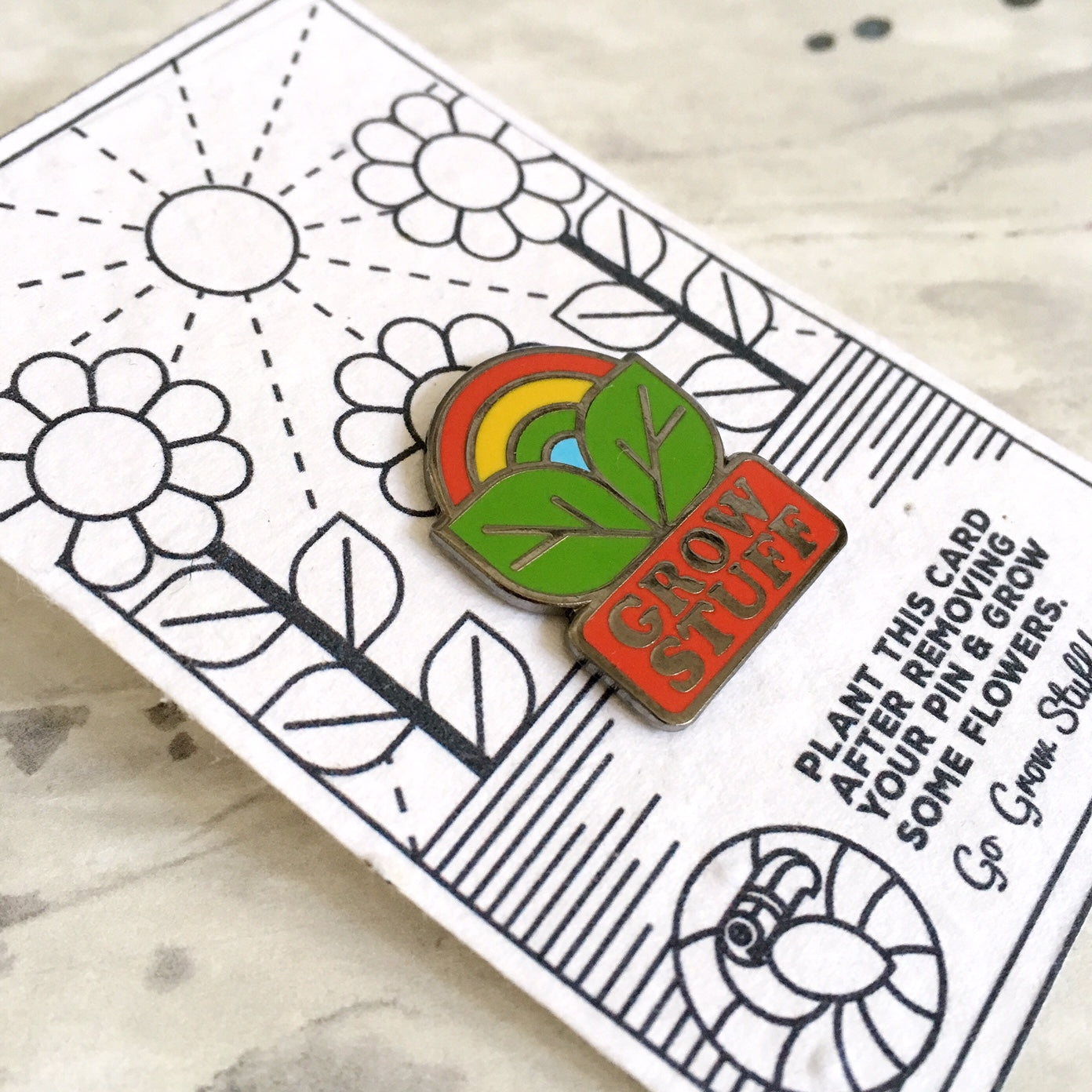 Grow Stuff Pin Badge