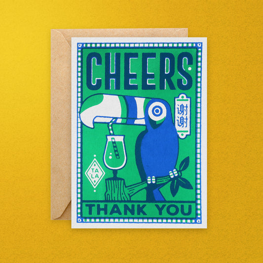 Cheers Thank You Toucan Greeting Card