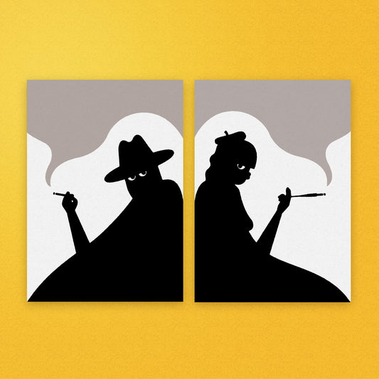 Him & Her screen print