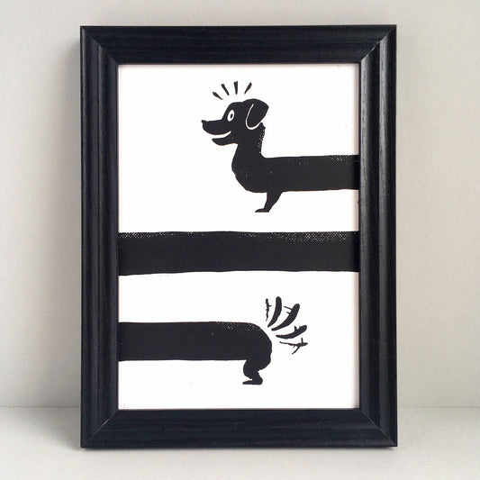 Dachshund A4 Screen Print