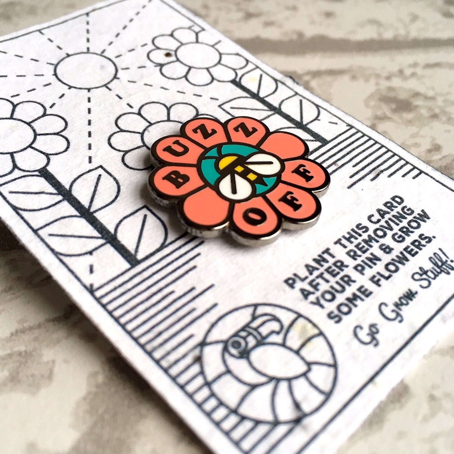 Buzz Off Enamel Pin Badge
