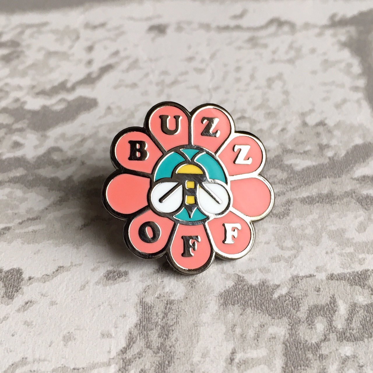 Buzz Off Enamel Pin Badge