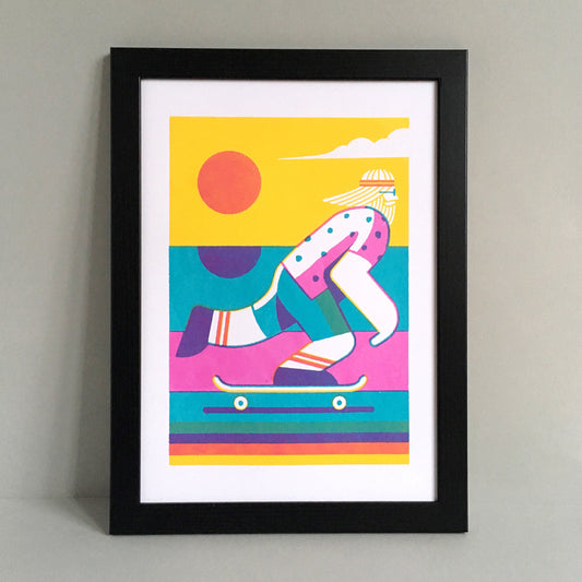 Skateboard A3 Screen Print
